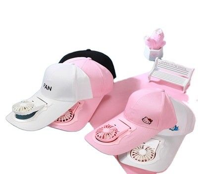 팬 모자 남녀 구별이 없는 조정할 수 있는 하계 스포츠 야구 모자  UV를 고발하는 도매 가격 가지고 다닐 수 있는 USB는 마스크 작은 냉각기팬을 보호합니다