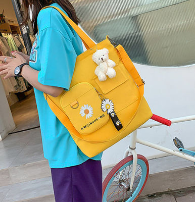 아이들을 위한 최신 유행 학원 가방을 쇼핑하는 기초적 Eco 캔버스 백 여성