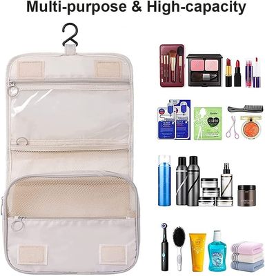 큰 옥스퍼드 여성은 화장용 가방 주최 돕 장비 벽걸이를 여행합니다