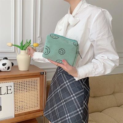 여성은 가벼운 캔버스 화장용 가방 창시자 화장품 조직화 가방을 여행합니다