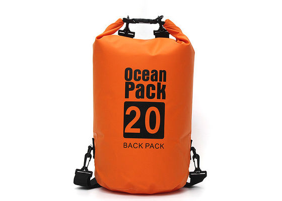 출력된 푸른 노란 오렌지 색 PVC 방수 드라이 백 더플 가방 관습 40L명