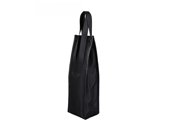선물 샹파뉴 더 시원한 가방 OEM을 위한 베간 가죽 검은 포도술 냉각기 가방
